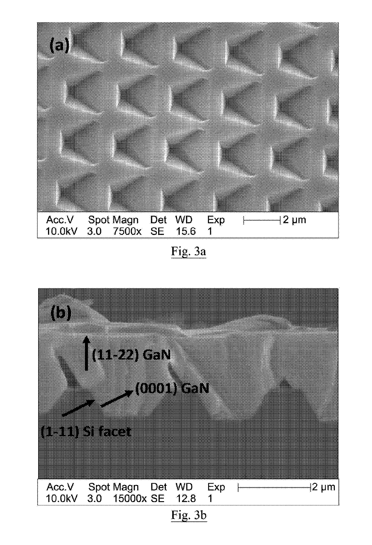 Fabrication of semi-polar crystal structures