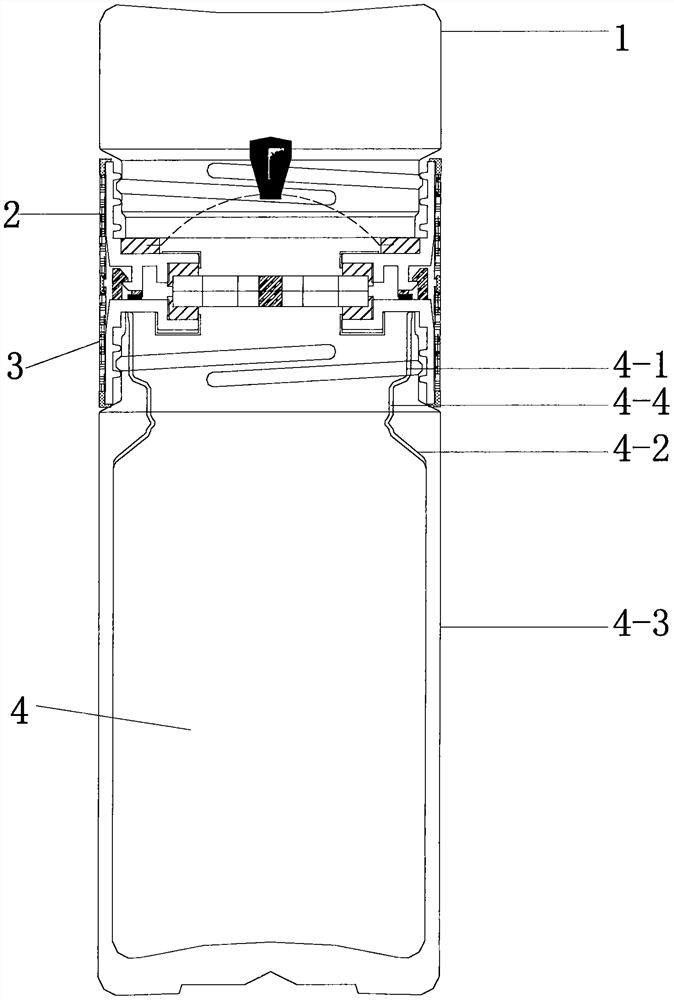 Cup structure of tea-water separation cover containing titanium metal valve and manufacturing process of cup structure