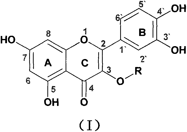 Quercetin-3-O-acyl ester and preparation method thereof
