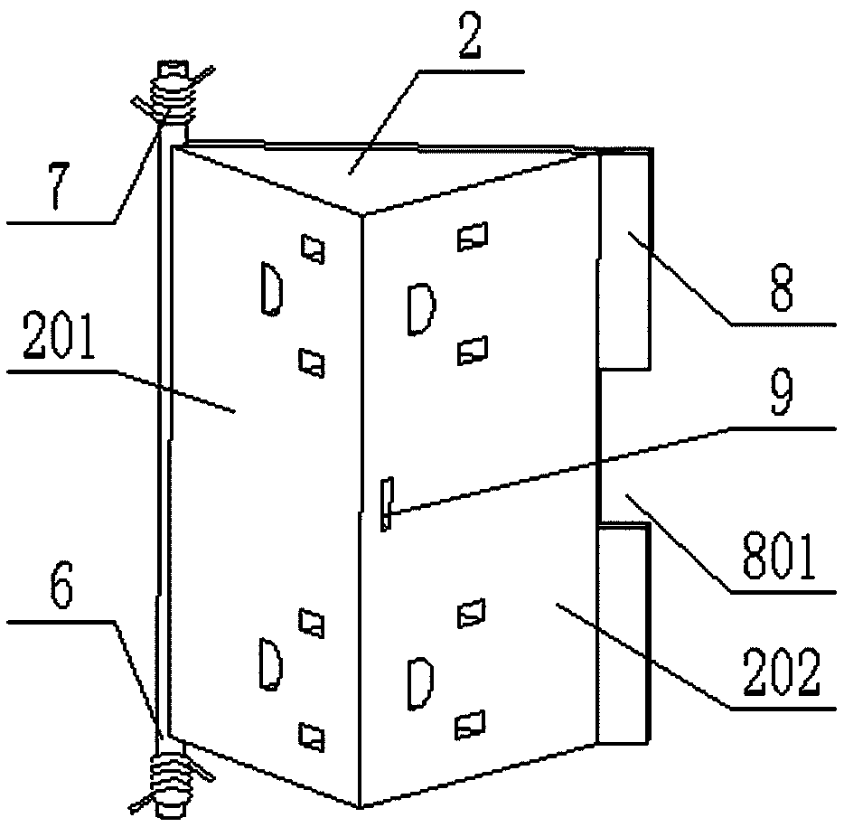 Concealed wall surface power supply porous plugboard device