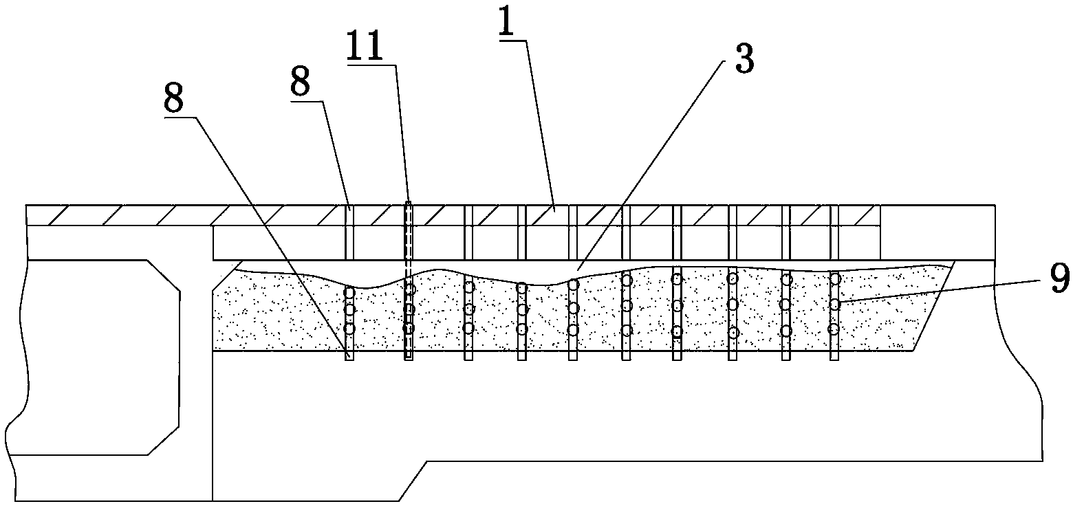 Method for repairing bridgehead abutment position of road surface