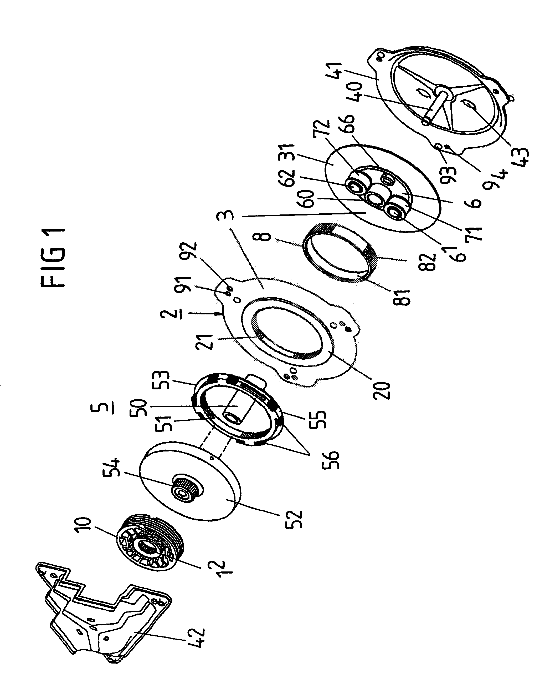 Drive system for regulating devices in motor vehicles