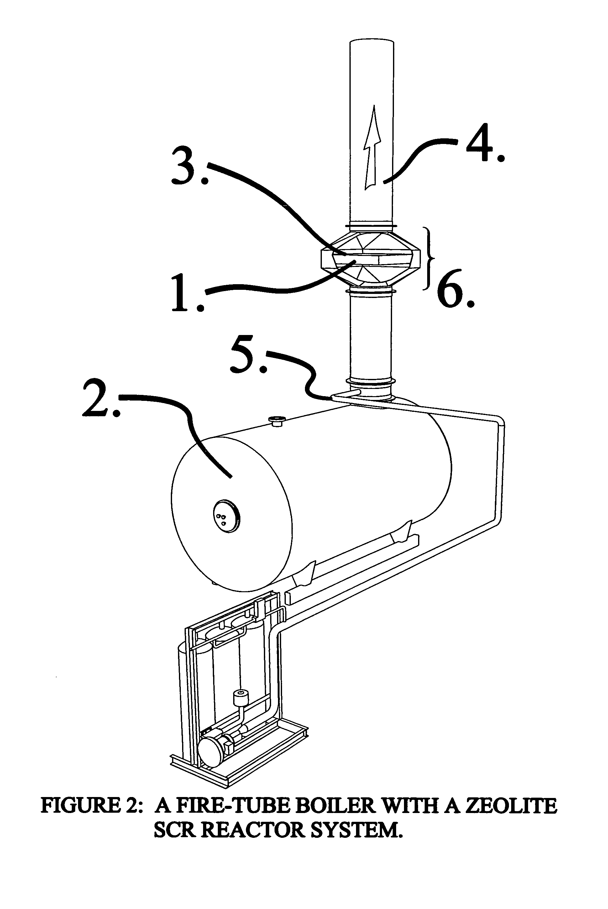 Reactor system for reducing NO<sub>x </sub>emissions from boilers