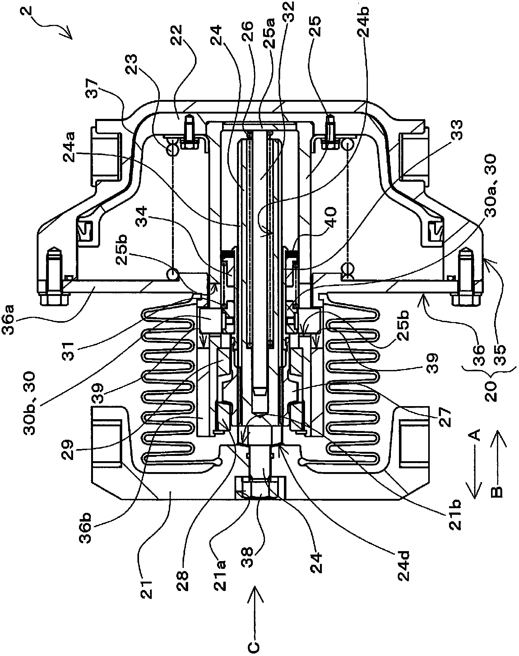 Brake cylinder device and disk brake device