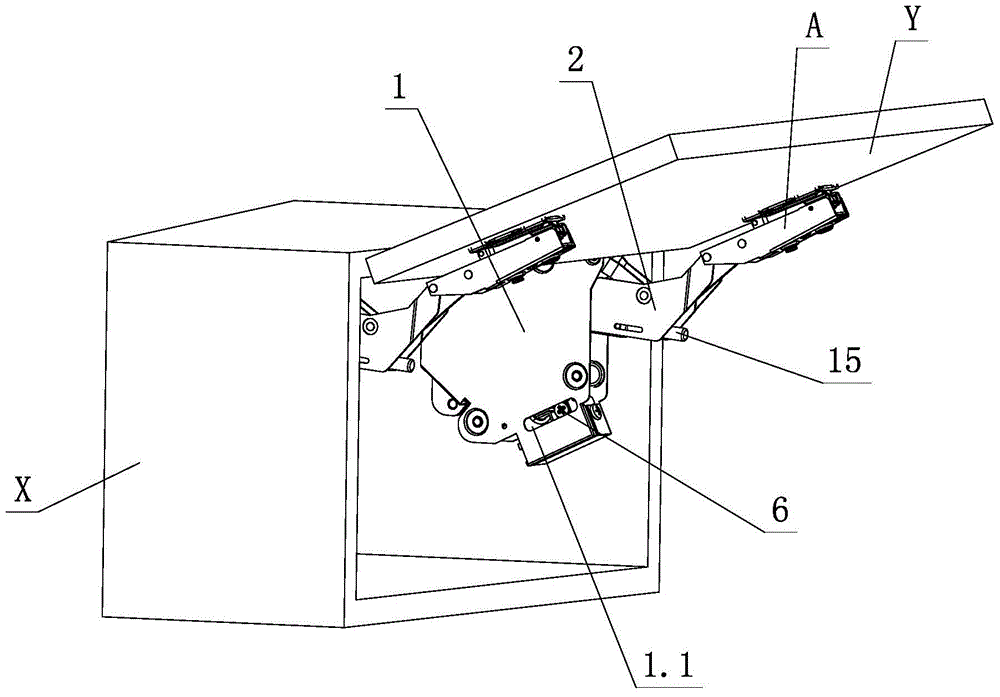 Opening and closing force adjustment mechanism for furniture upturning doors