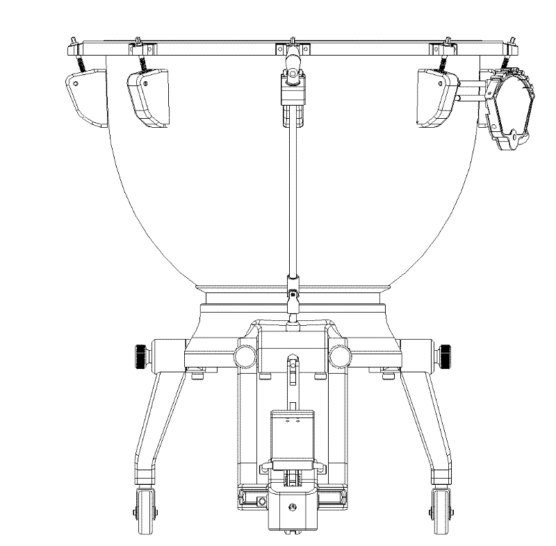 Portable kettledrum with self-locking function