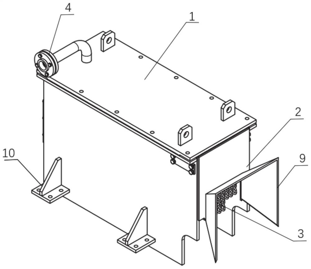 Air-blowing type descaling box device