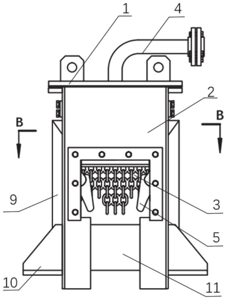 Air-blowing type descaling box device