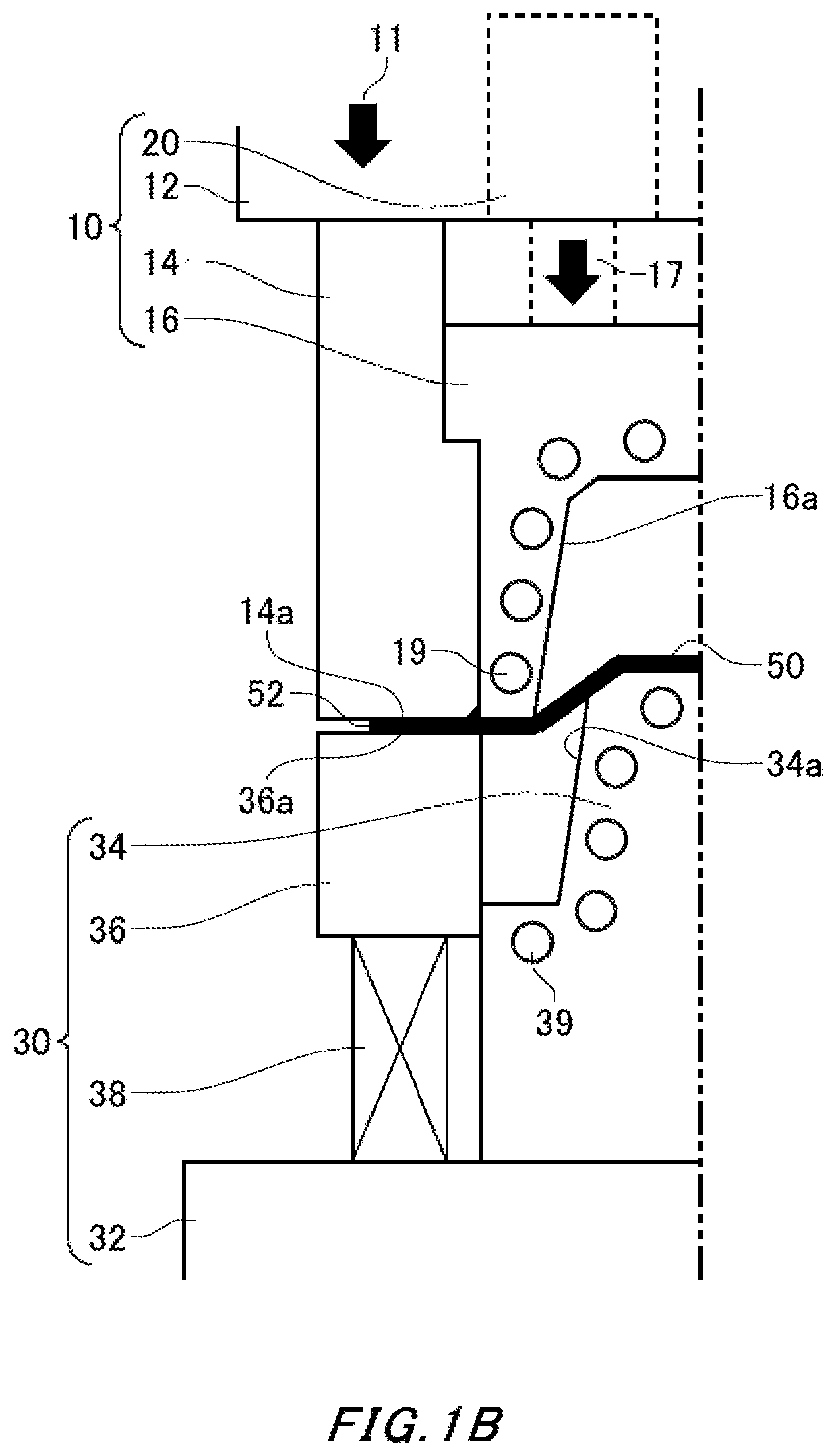 Press molding device and manufacturing method thereof