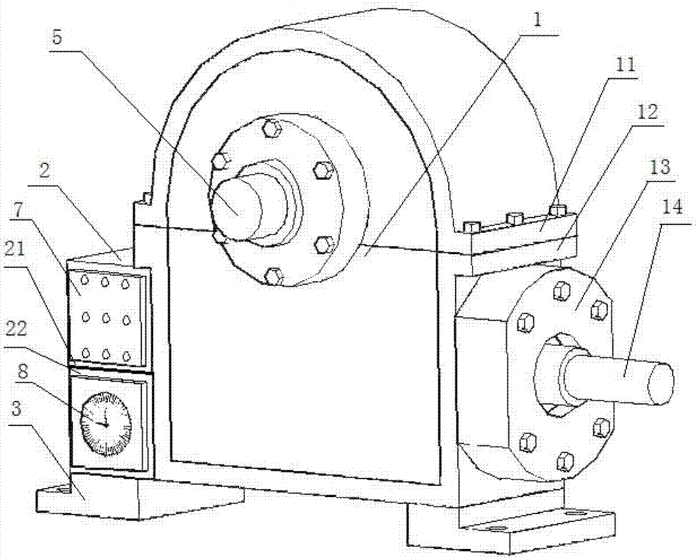 Novel high-end speed reducer capable of achieving lubricating oil cold and hot self-circulation effect