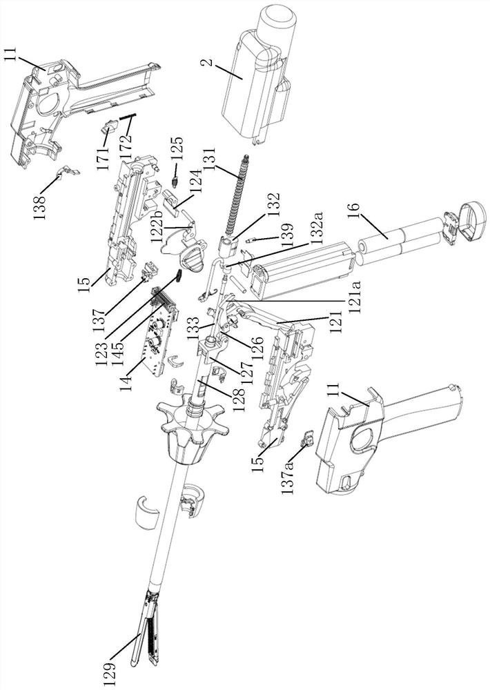 Electric stapler with detachable power module and power module housing