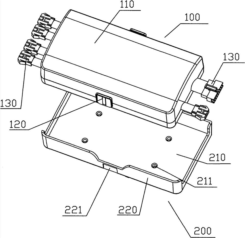 Control box device of range hood