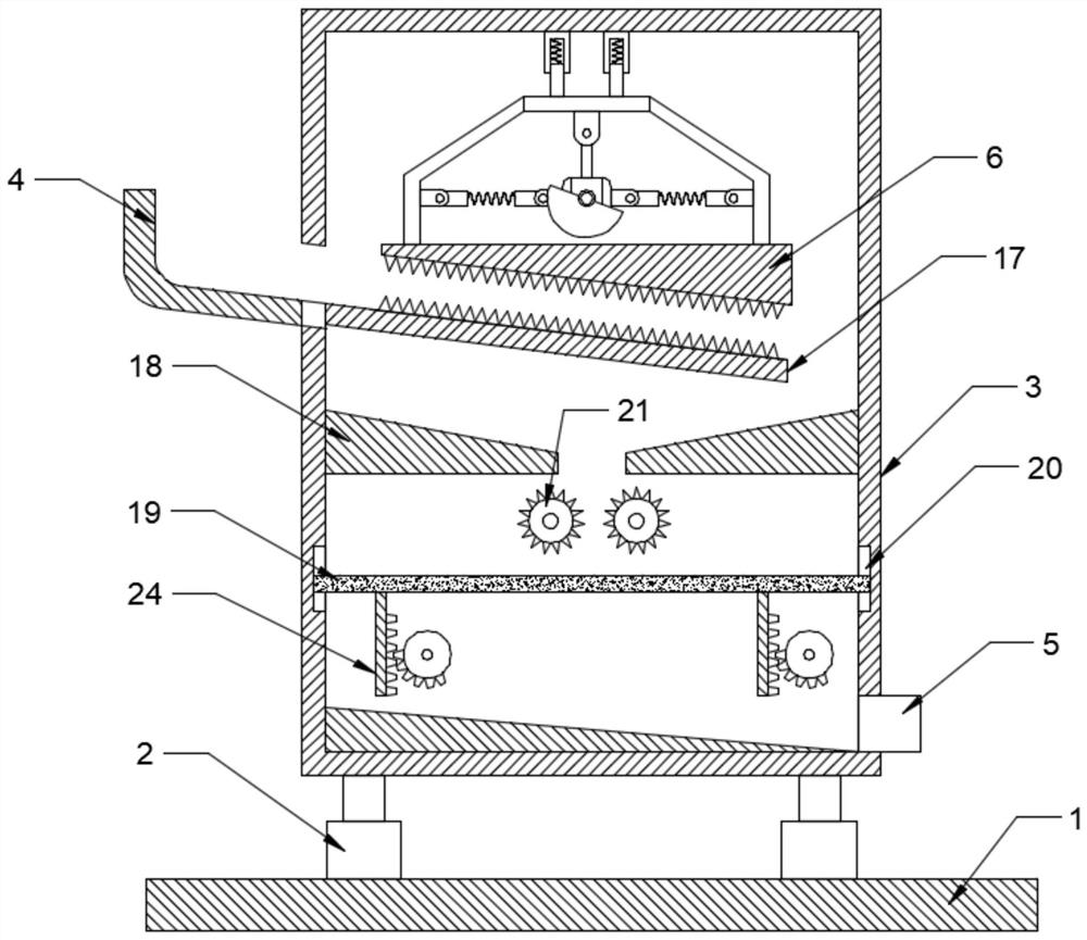 Stone crushing device for hydraulic engineering