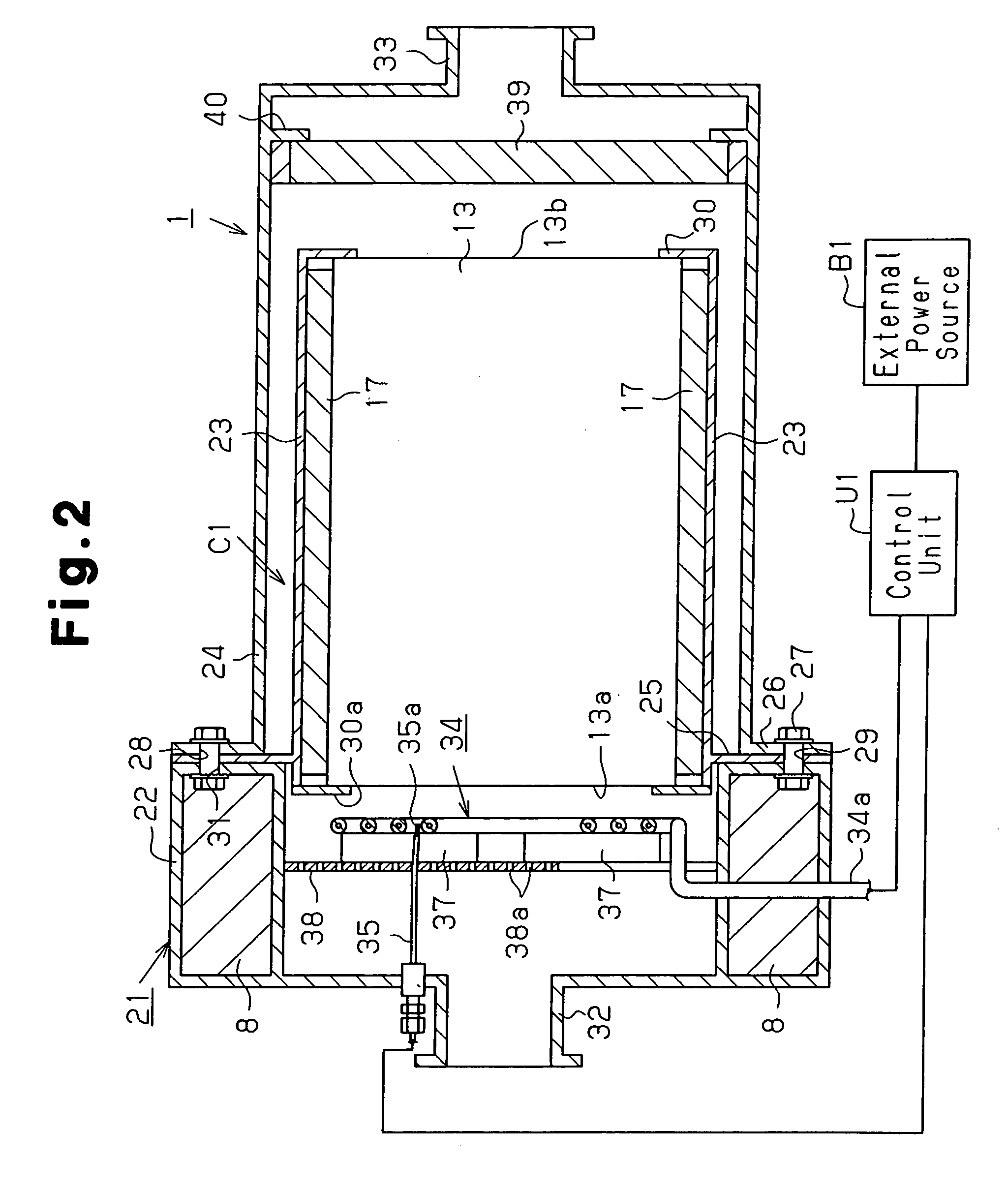 Exhaust emission control device and casing structure of the control device
