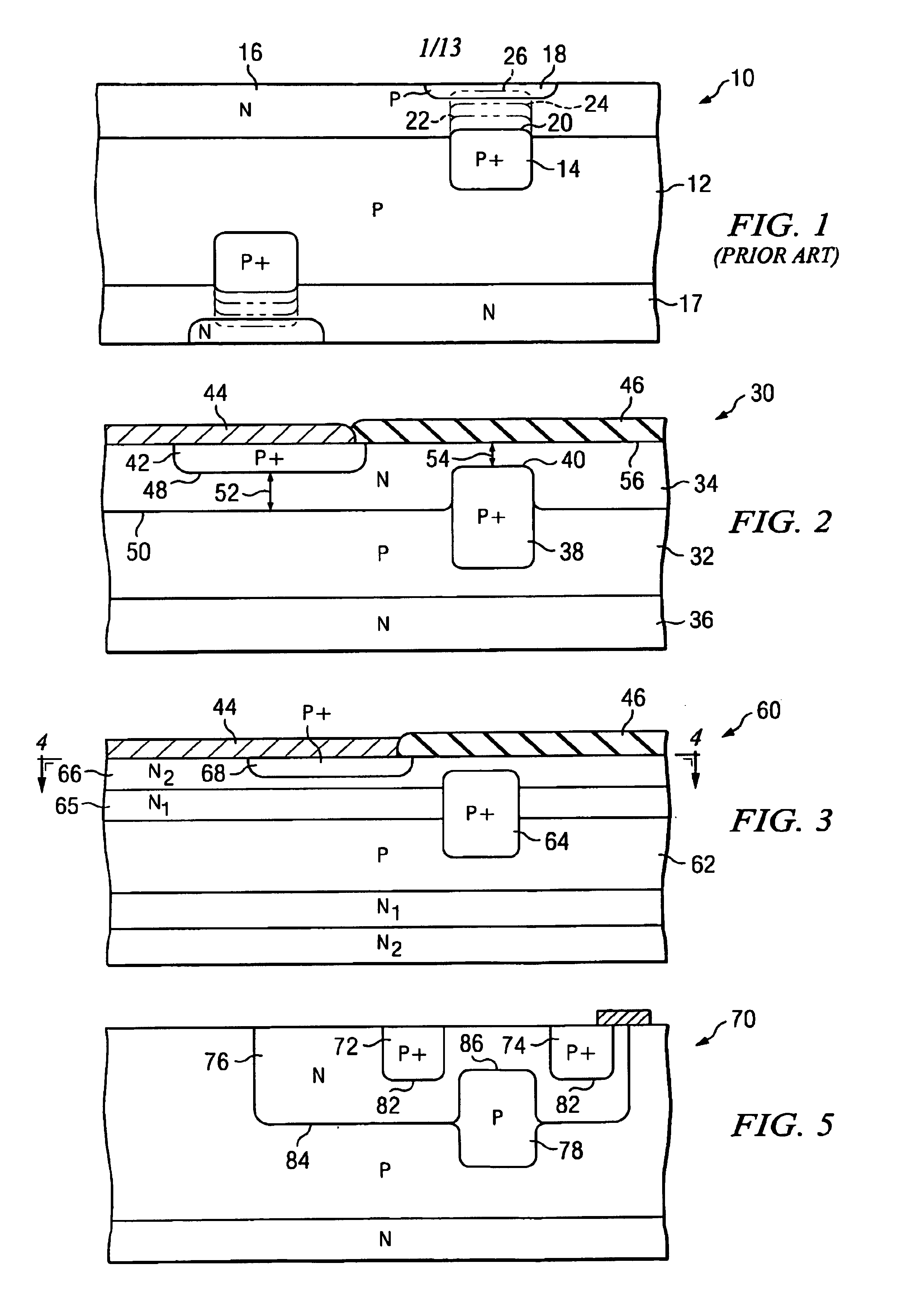 Semiconductor device for low voltage protection with low capacitance