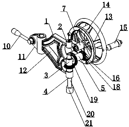 Hand-cranking and dibbling device for agricultural watermelon seed sowing