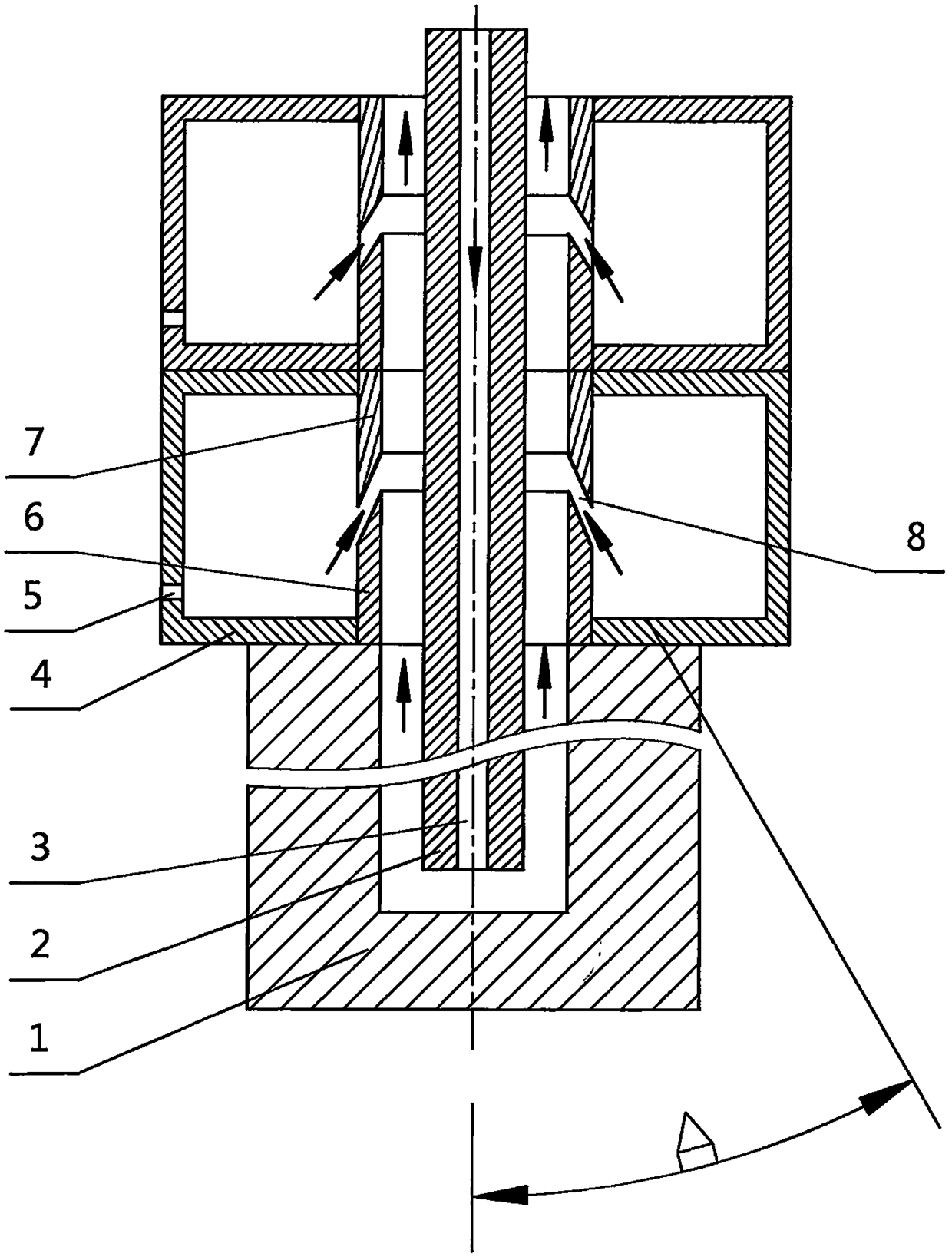 Discharging method for electric corrosion products for electric spark machining