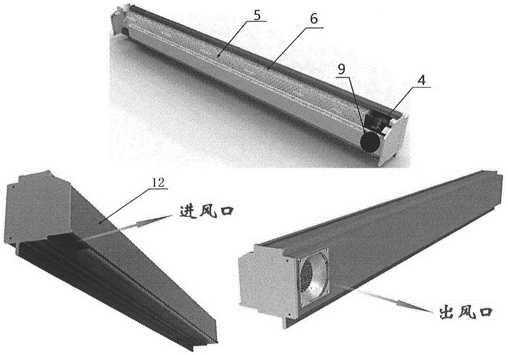 Active and passive combined sound absorption door/window ventilation device