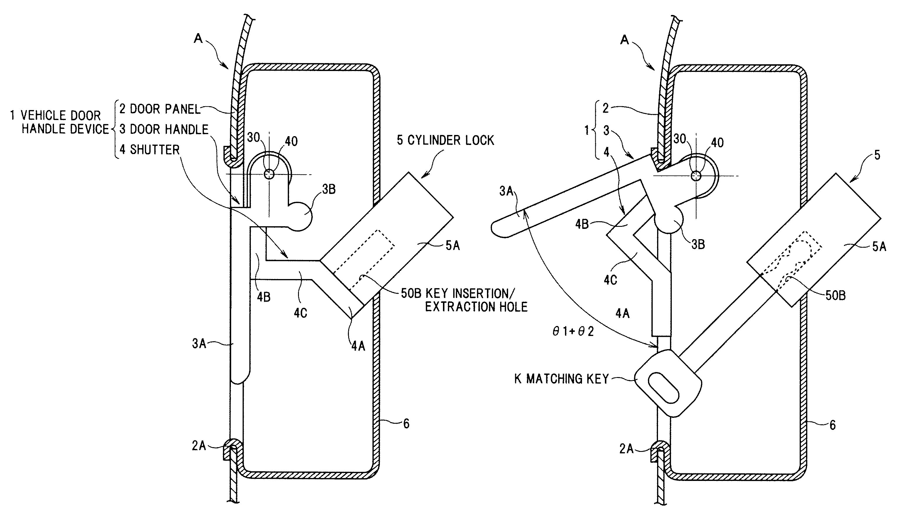 Vehicle door handle device