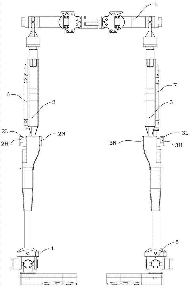 Foot device with ankle joint parameter measurement suitable for exoskeleton auxiliary supporting robot