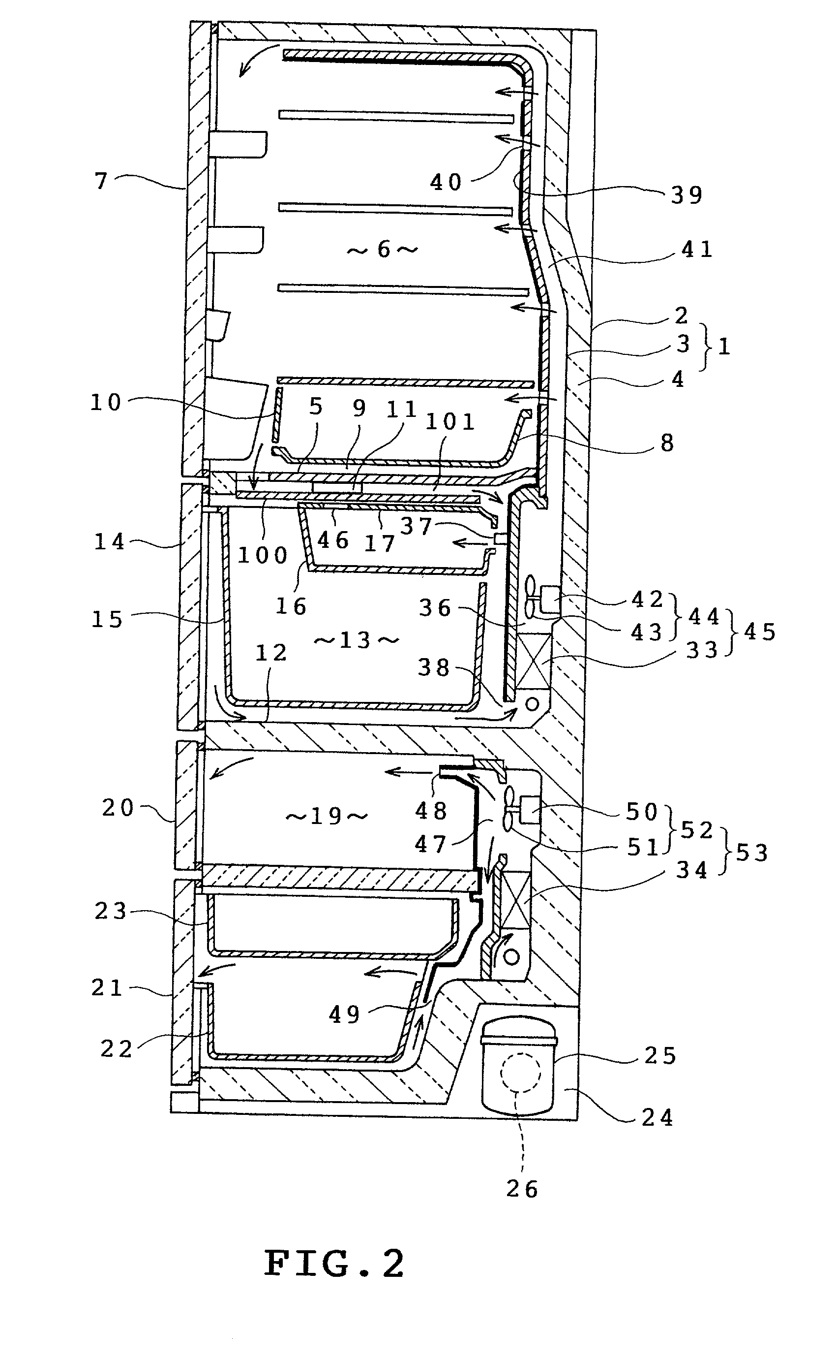 Refrigerator and deodorizer producing ozone by high-voltage discharge