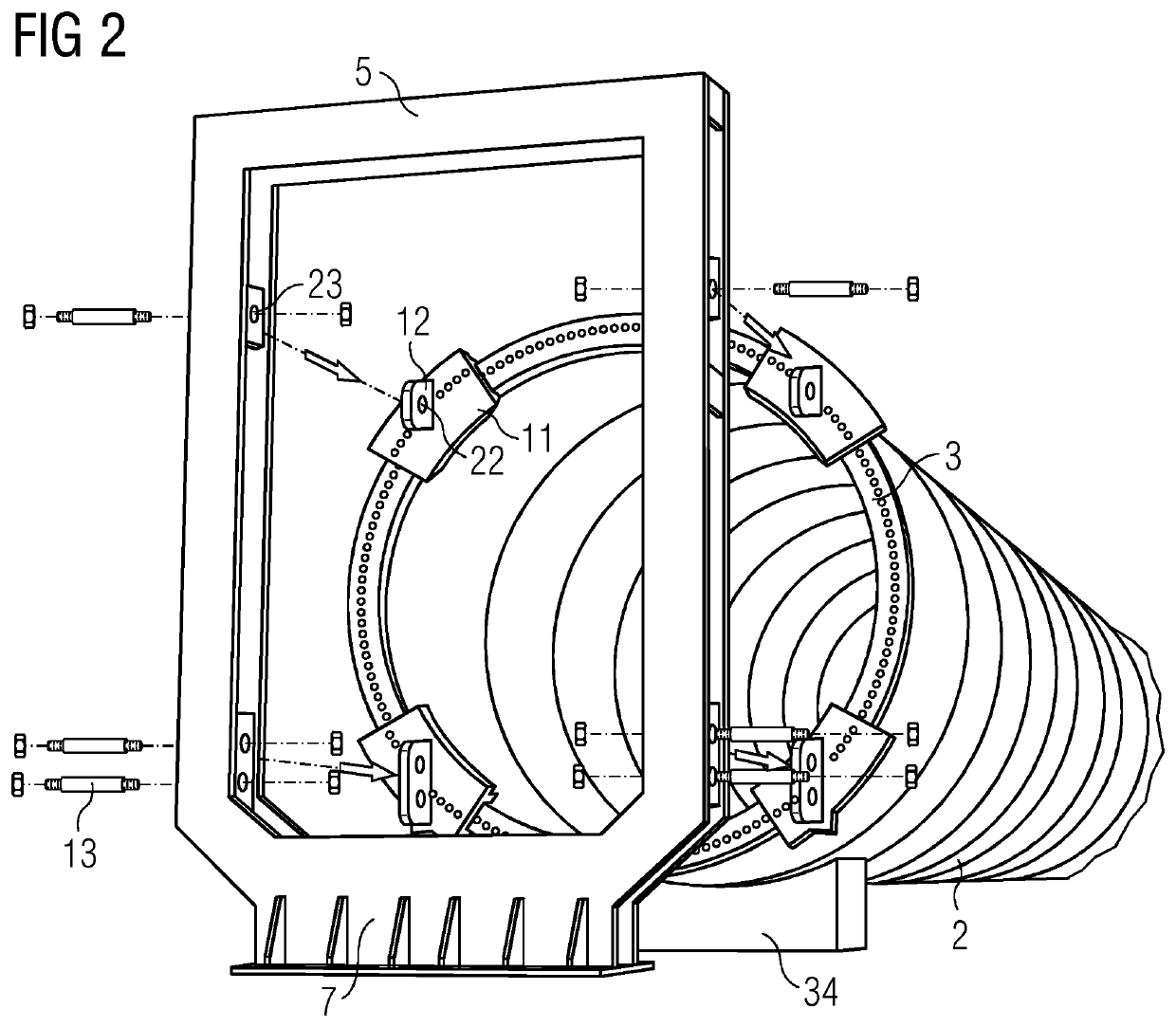 Transport system and method of transporting a tower of a wind turbine