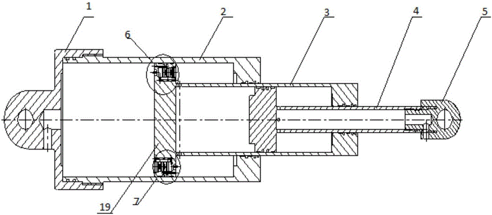 Multi-level synchronous telescopic oil cylinder flow compensation device