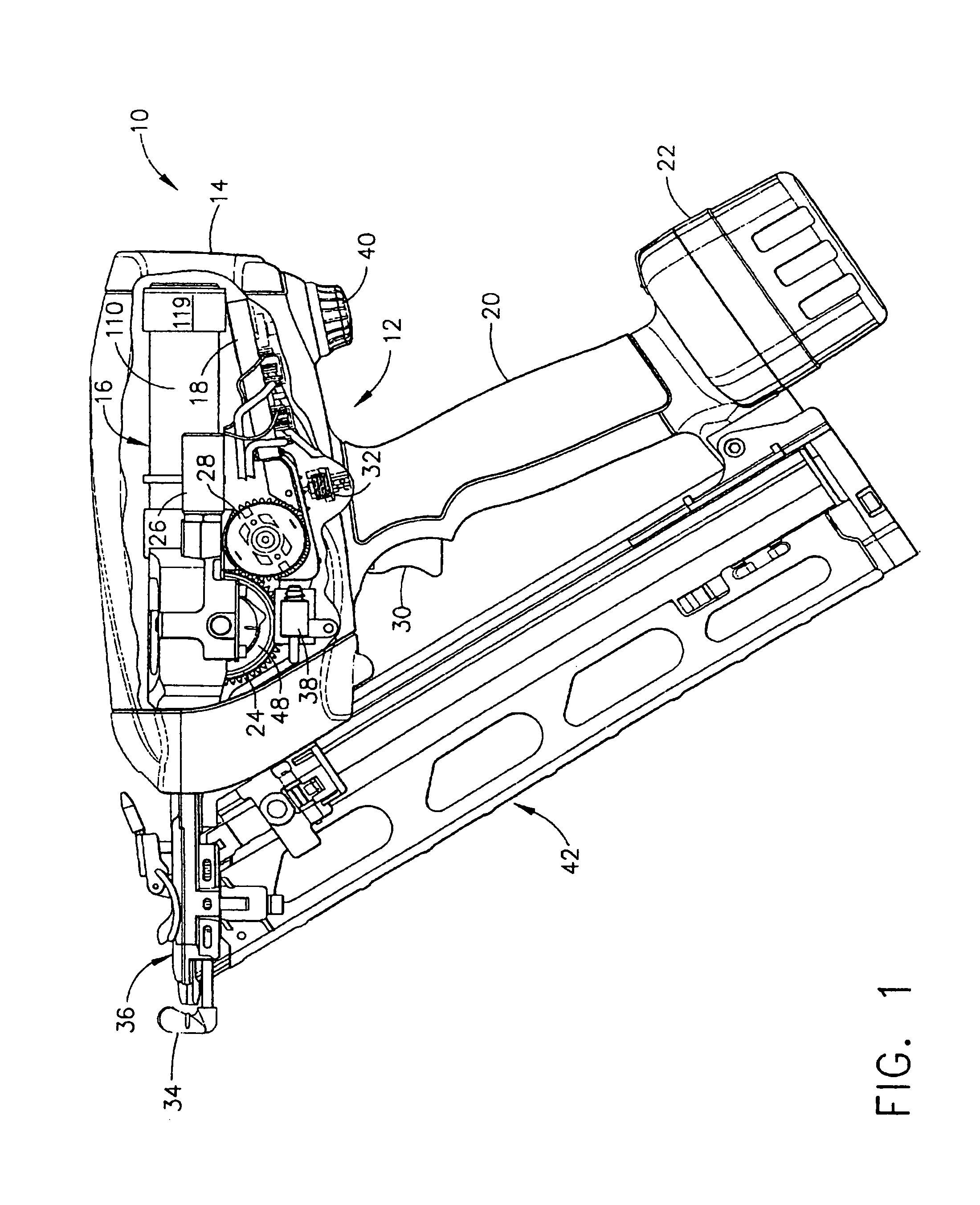 Control module for flywheel operated hand tool