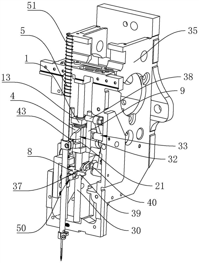 Needle bar self-locking mechanism