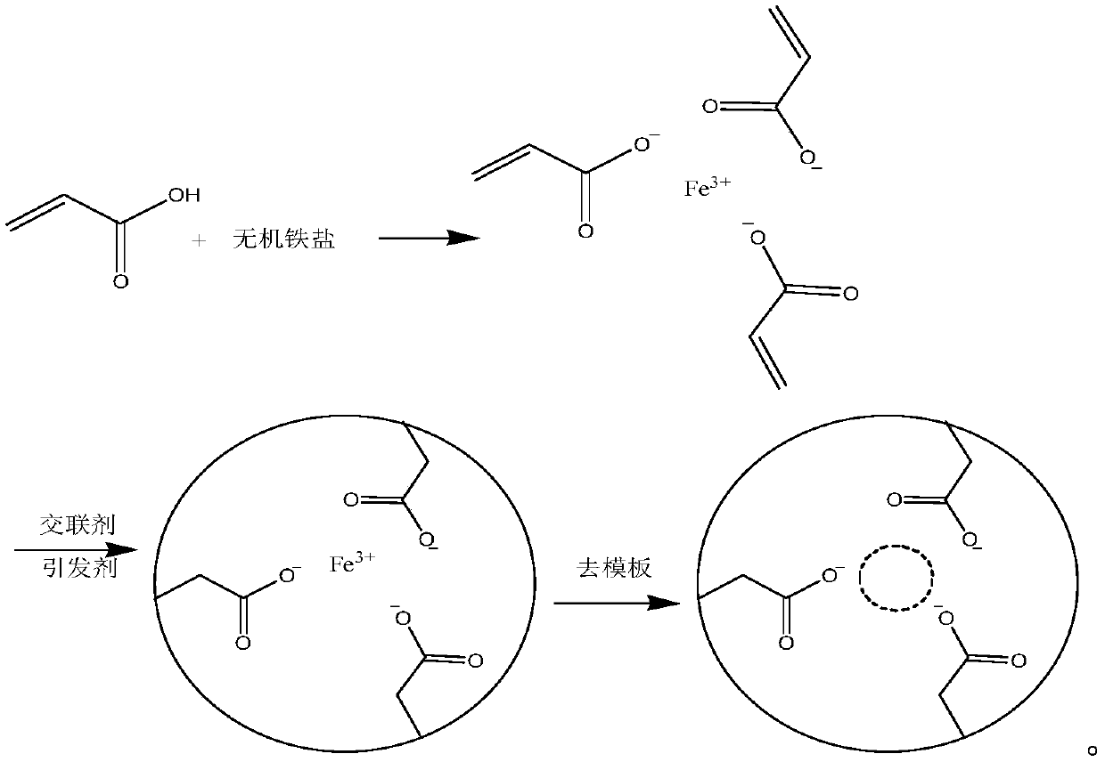A kind of iron ion imprinting polymer and its preparation method and application