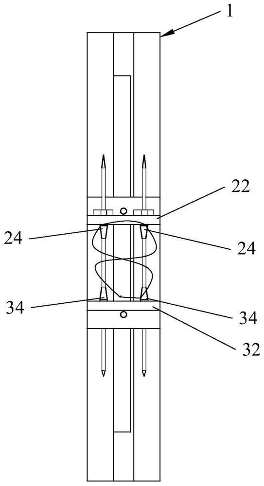 Percutaneous closed reduction patella fracture internal fixing device