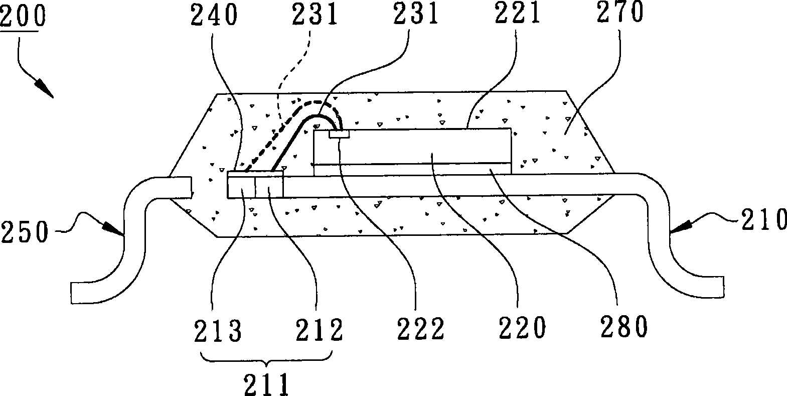 Semiconductor encapsulation conformation throwing in multi-sinuosity connection finger