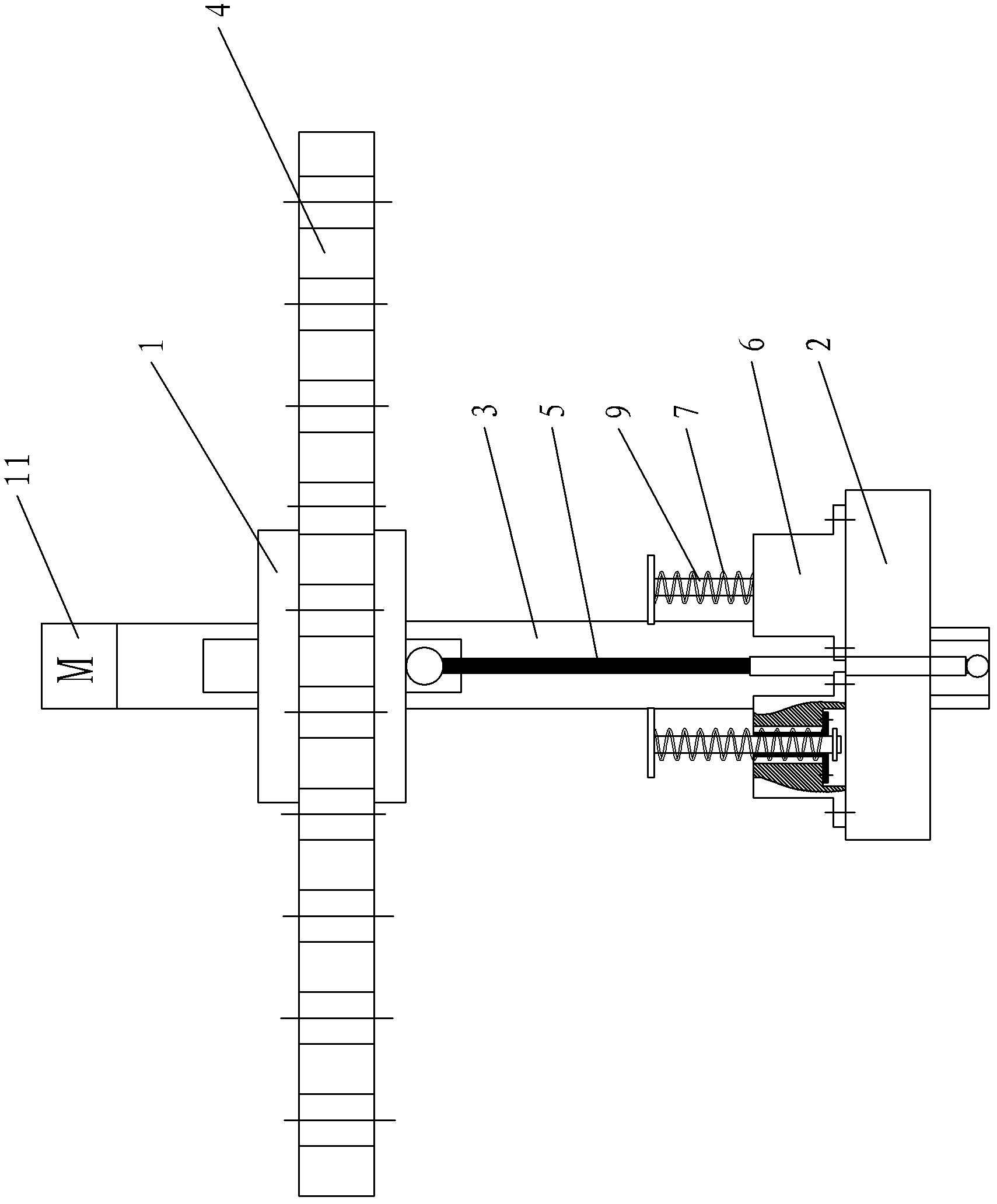 Balancing device of yarn drawing mechanism of intelligent doffer