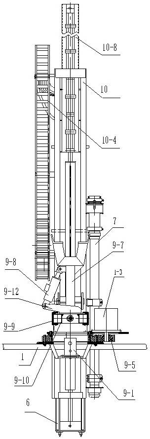 Drilling and piling device of highway guardrail breakdown van