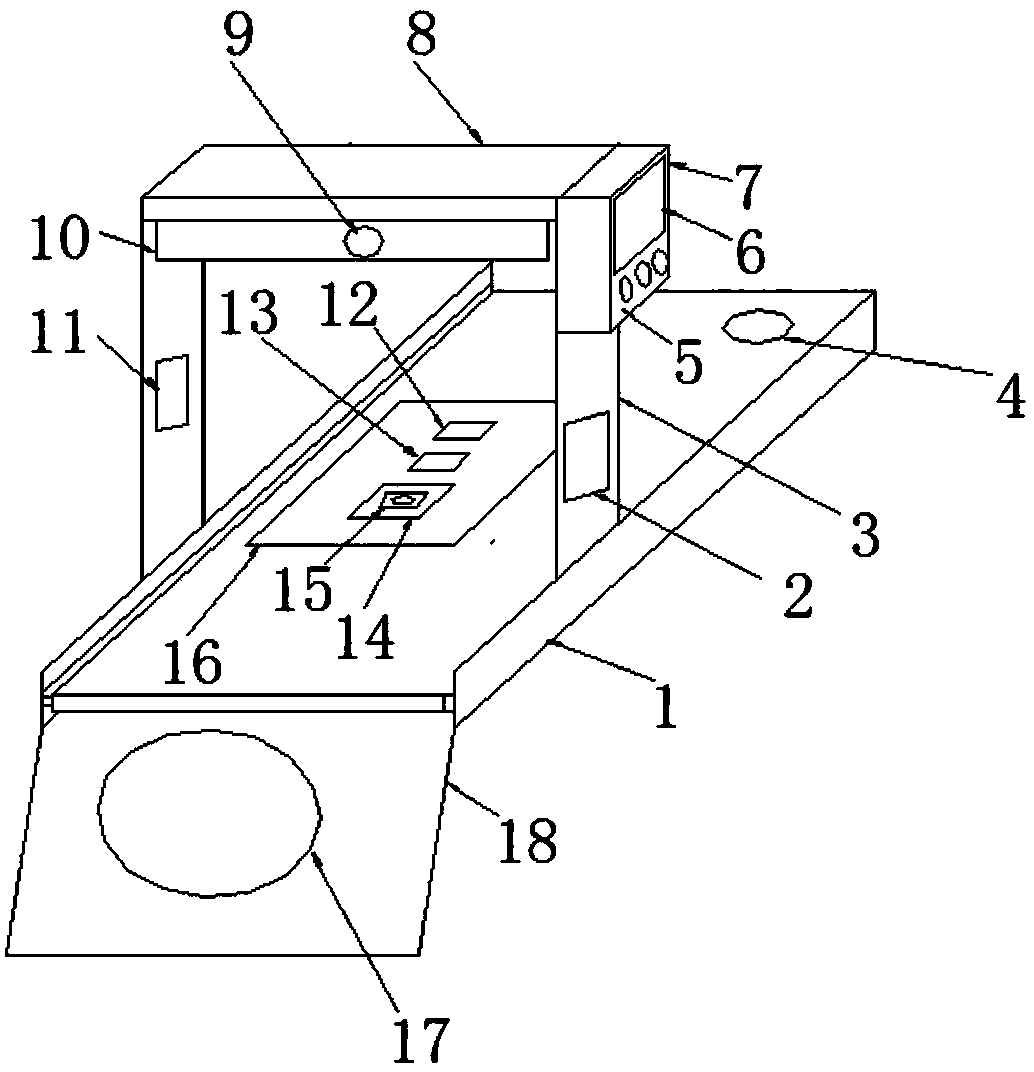 Automatic goods scanning and sorting device