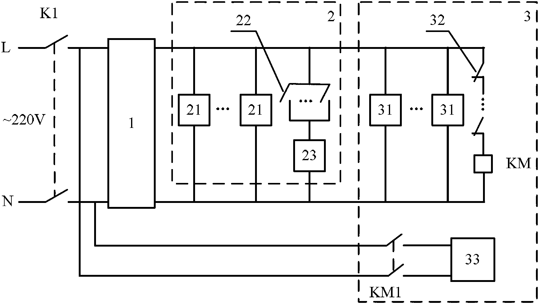 High-voltage test area alarming device