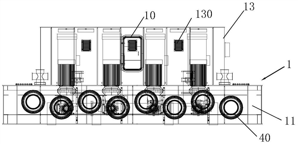 Floating type super-large-displacement seawater supply device