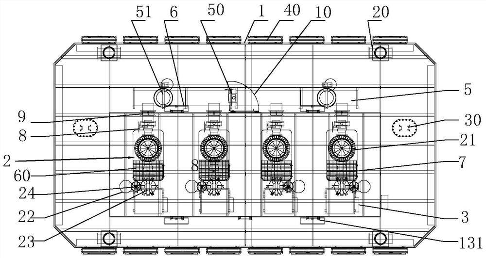 Floating type super-large-displacement seawater supply device