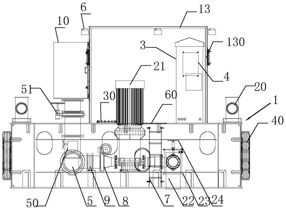 Floating type super-large-displacement seawater supply device