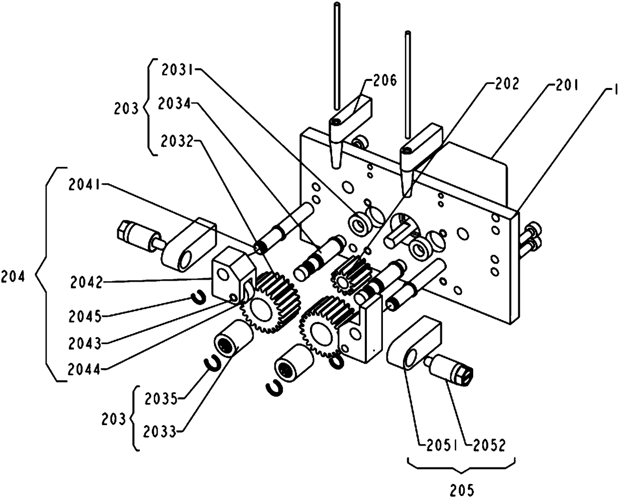 Three-dimensional printer single-motor extrusion system capable of actively switching printing head