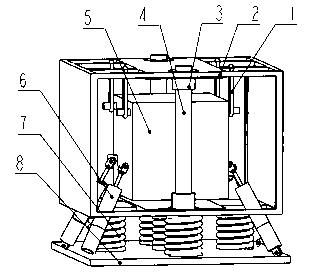 Tuned mass damper adjustable in three directions