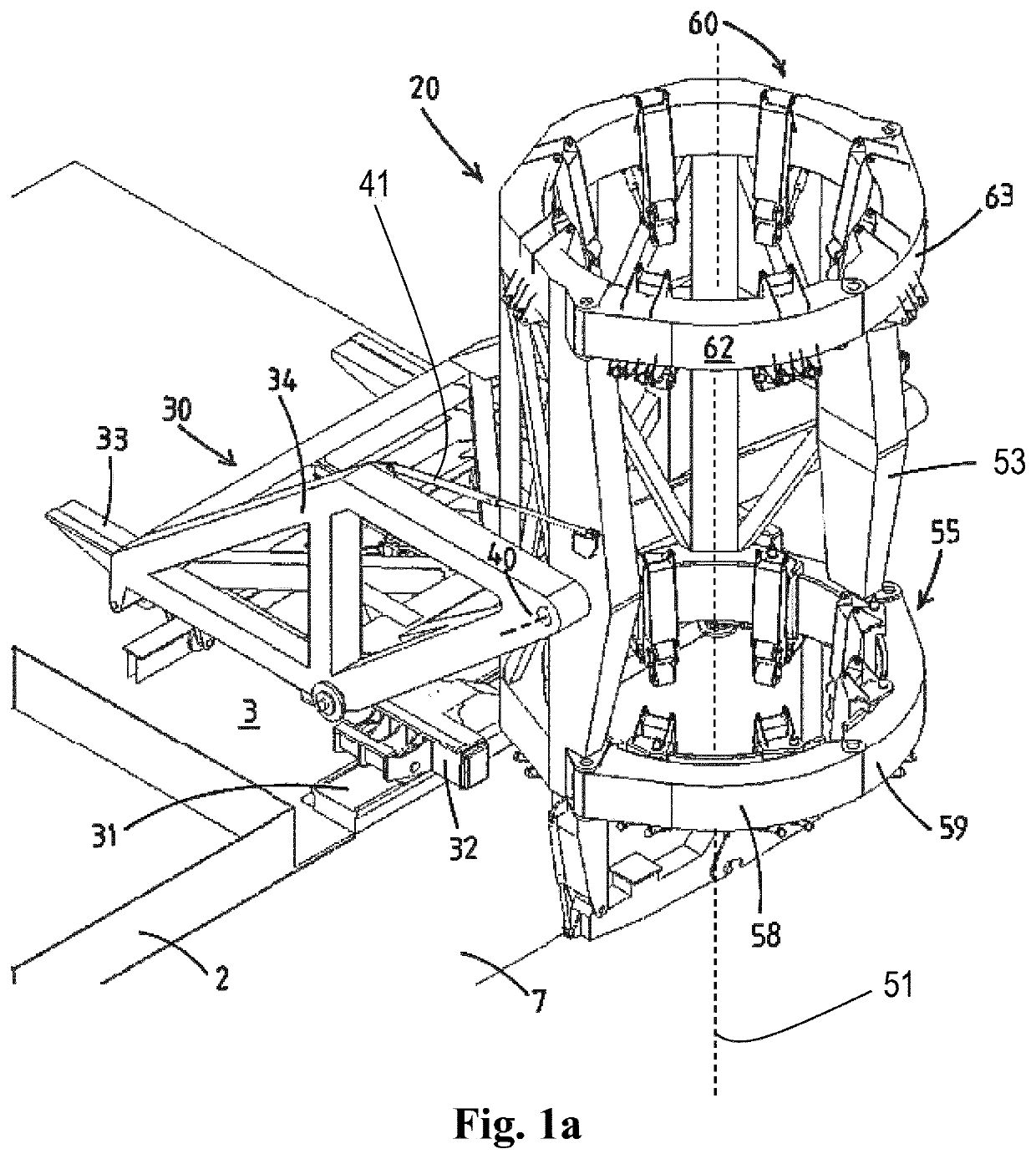 A pile upending and holding system and method