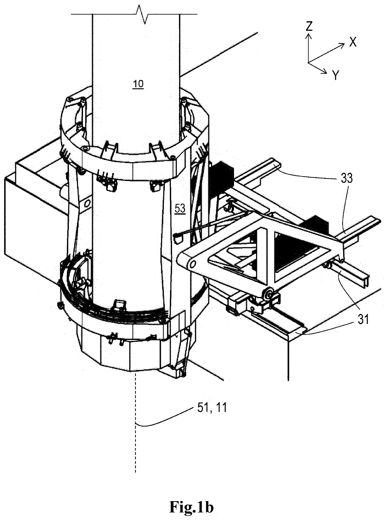A pile upending and holding system and method