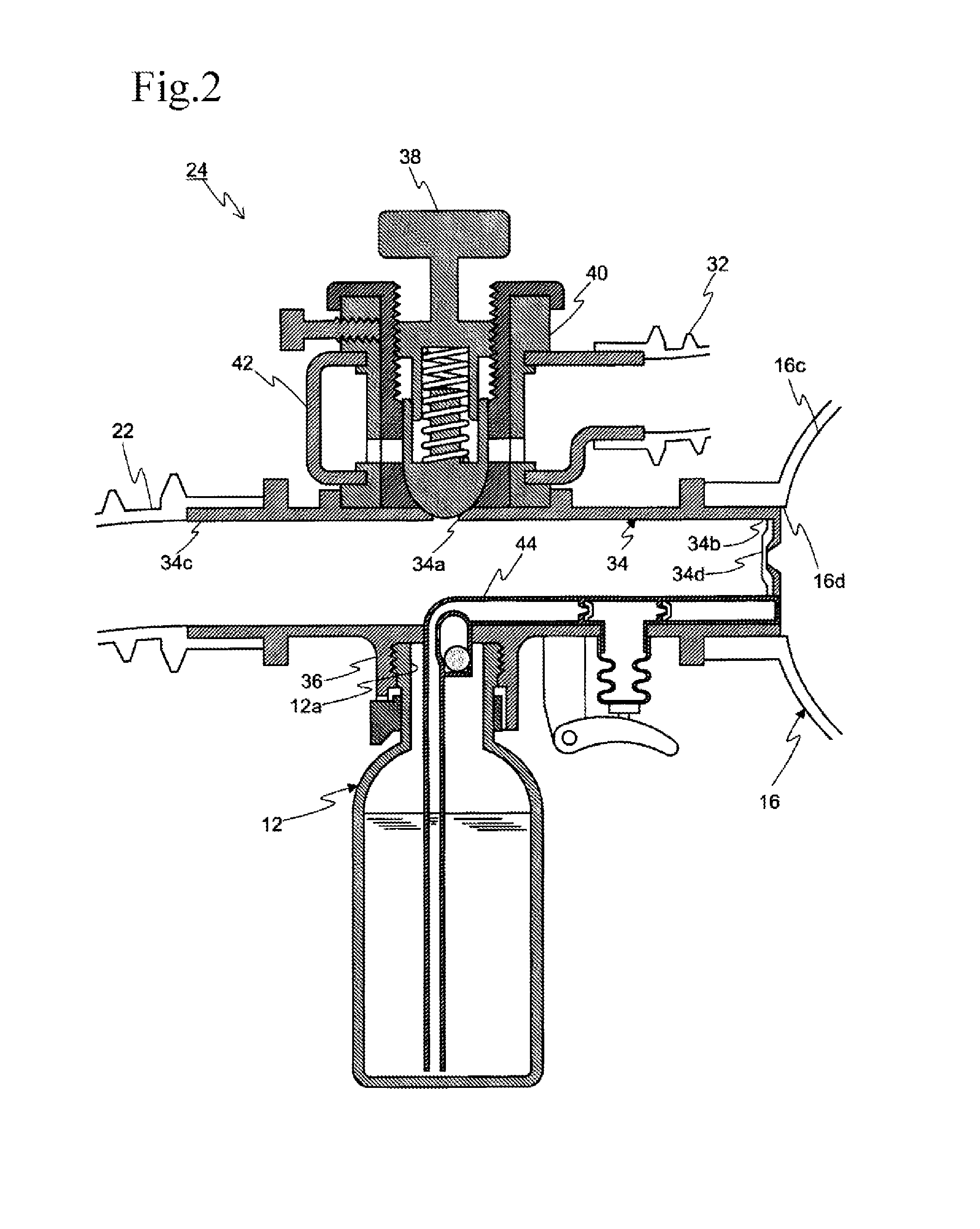 Anesthetic Inhalation Aid Device and Attachment Used for the Same