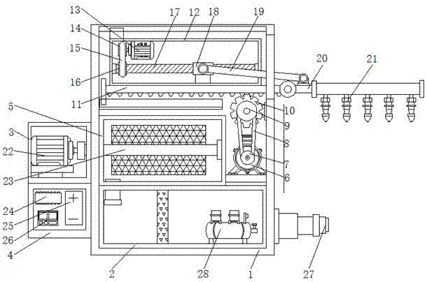 Automatic control spray irrigation equipment for city greening