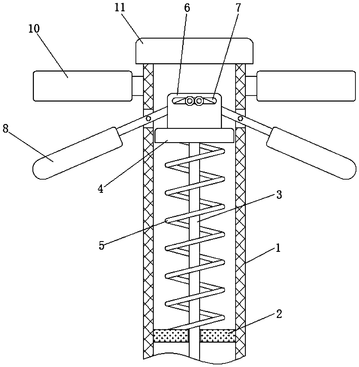Agricultural fertilizing device based on quantitative delivery of rotating disc