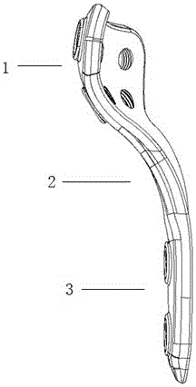 Degradable proximal tibia posterior-lateral locking internal fixation apparatus with development functions