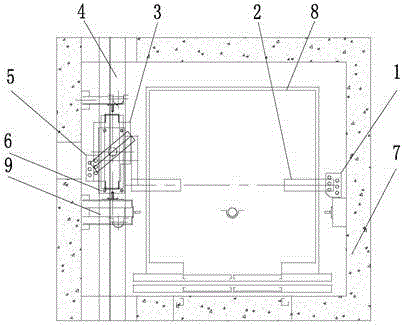 Novel arrangement structure of elevator without machine room