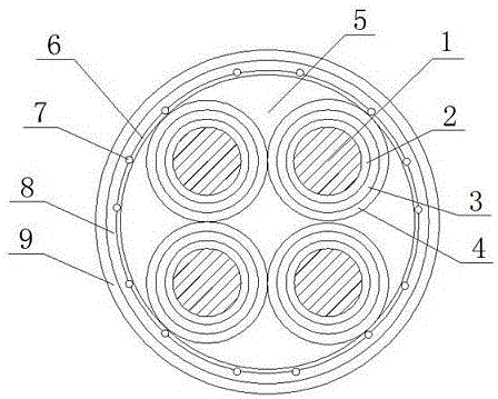 An isolated aluminum alloy fire-resistant cable