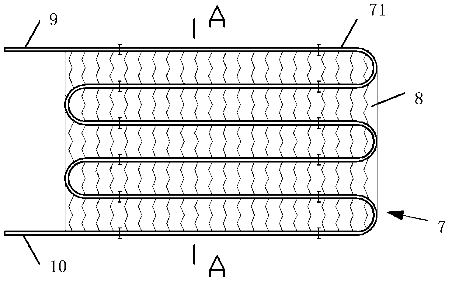Filler coupling coil evaporative condenser